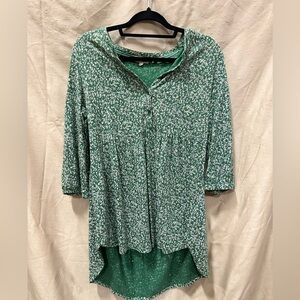 Fat Face Green Buttoned Tunic
